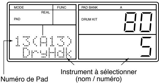 BOSS DR-770 - Sélection/affectation d'un instrument à un pad (instrument assign) - 3