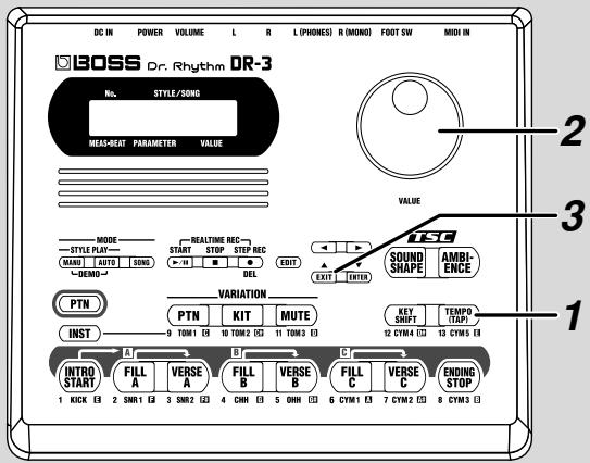 BOSS DR3 - Changer le TEMPO ([TEMPO]) - 1