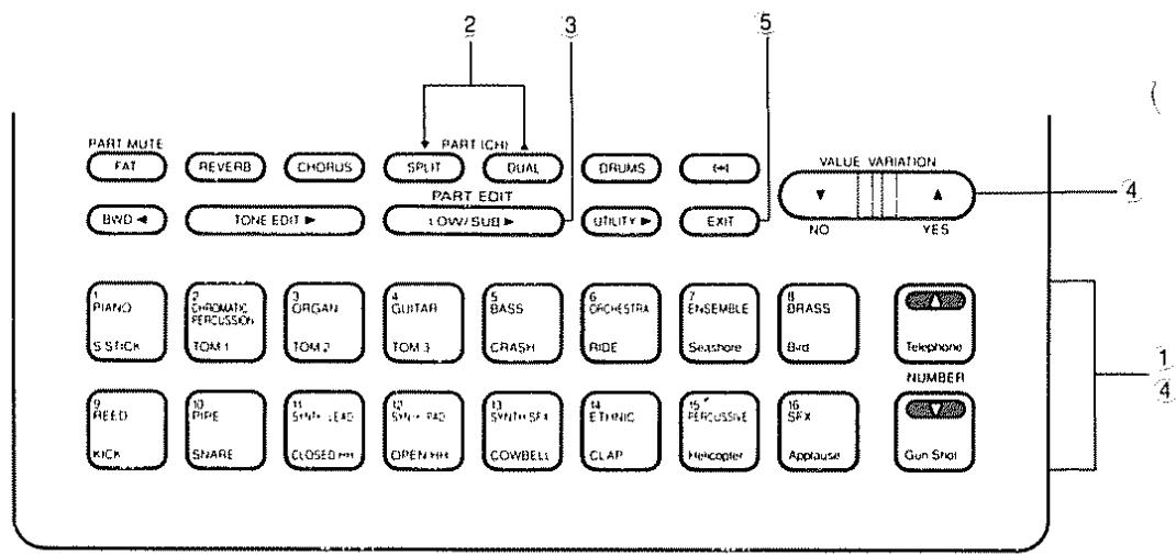 BOSS DS-330 - Différents réglages de split et dual - 1