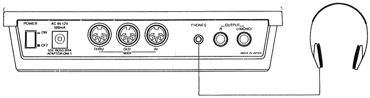 BOSS DS-330 - Utilisation d'écouteurs - 1