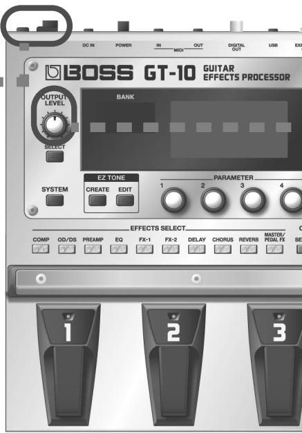 BOSS GT-10 - Mise sous tension - 5