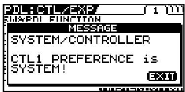 BOSS GT-10 - Affichage de messages "SYSTEM/CONTROLLER - 1