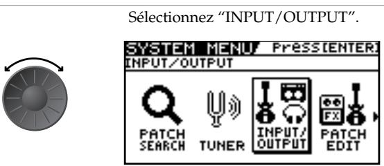 BOSS GT-10 - Réglages en fonction de la guitare (input select) - 1