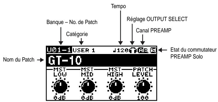 BOSS GT-10 - Page principale - 1