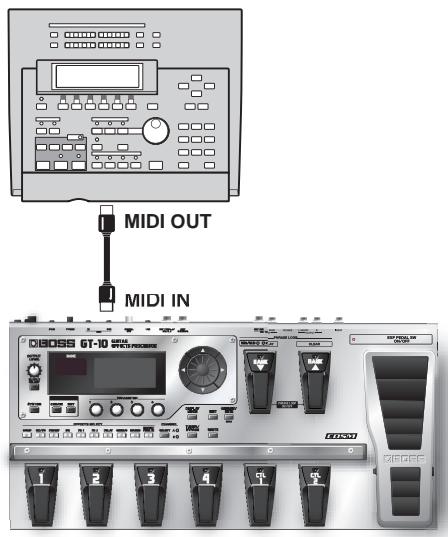 BOSS GT-10 - Réception de données archivées sur séquenceur MIDI - 1