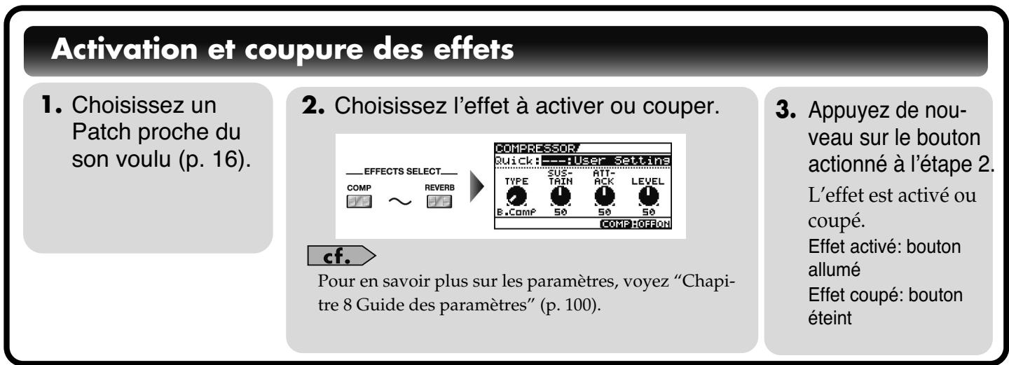 BOSS GT-10B - Créer des sons sur base de Patchs existants - 1