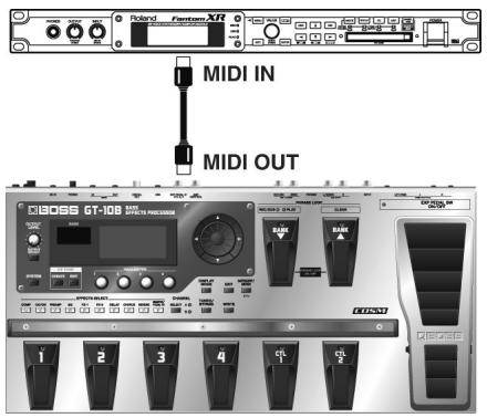 BOSS GT-10B - Transmettre des changements de programme - 1