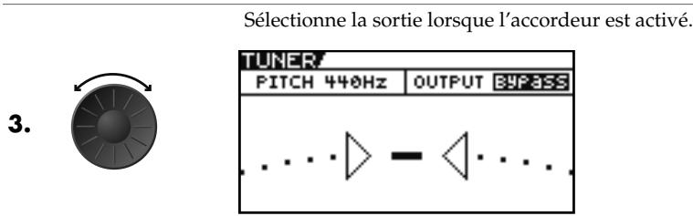 BOSS GT-10B - Modifier les réglages de l'accordeur (Tuner Output) - 3