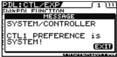 BOSS GT-10B - Affichage de messages "SYSTEM/CONTROLLER" - 1