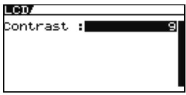 BOSS GT-10B - Régler le contraste de l'écran (LCD Contrast) - 5