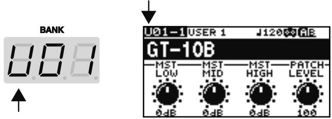 BOSS GT-10B - Banques utiliser (U01~U50) - 1