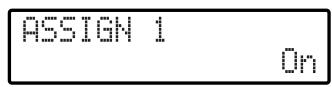 BOSS GT-3 - Assign on/off : statut activé/désactivé de la fonction assign - 1