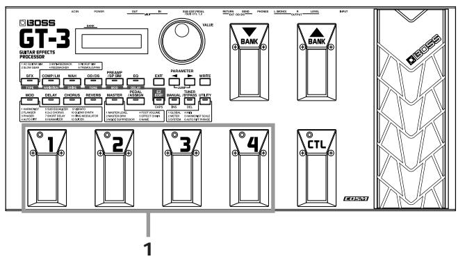 BOSS GT-3 - Sélection d'un patch sur le gt-3 - 2