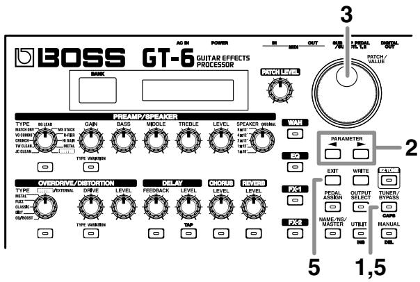 BOSS GT-6 - Bypass : - 1