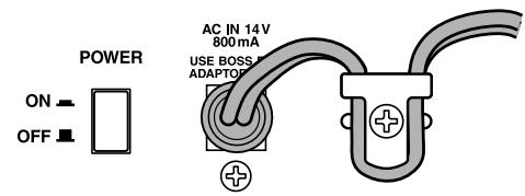 BOSS GT-6 - Effectuer les connexions - 1