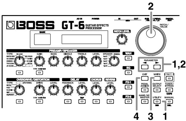 BOSS GT-6 - Pour transmettre des données à un autre gt-6 - 1