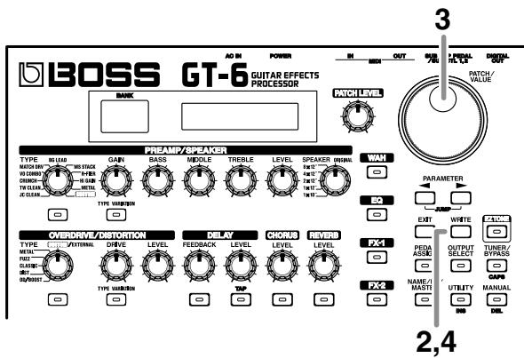 BOSS GT-6 - Copie de patches - 1