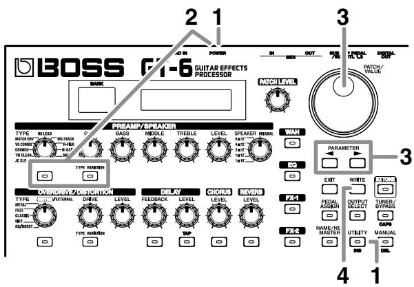 BOSS GT-6 - Restaurer les réglages d'usine (factory reset) - 1
