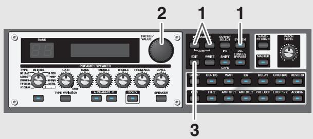 BOSS GT-PRO - Limiter les patches pouvant être sélectionnés (extent) - 1