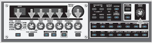 BOSS GT-PRO - Réglages du son avec les commandes - 1