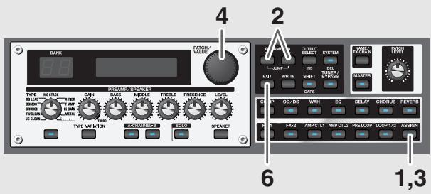 BOSS GT-PRO - Réglages rapides (quick setting) - 1