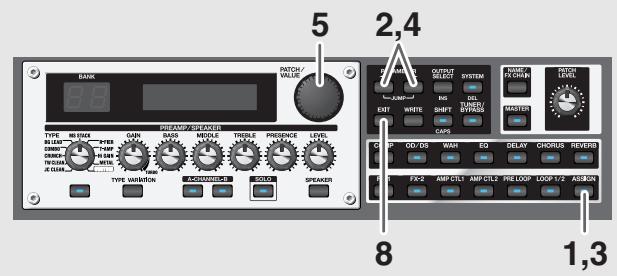 BOSS GT-PRO - Réglages manuels - 1