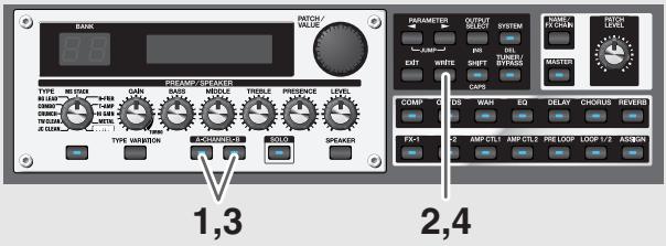 BOSS GT-PRO - Copier les réglages PREAMP/ speaker - 1
