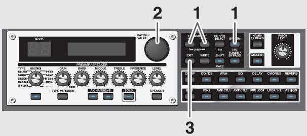 BOSS GT-PRO - Changer le signal d'entrée (input select) - 1