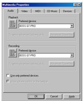 BOSS GT-PRO - Utilisateurs windows 98 - 1