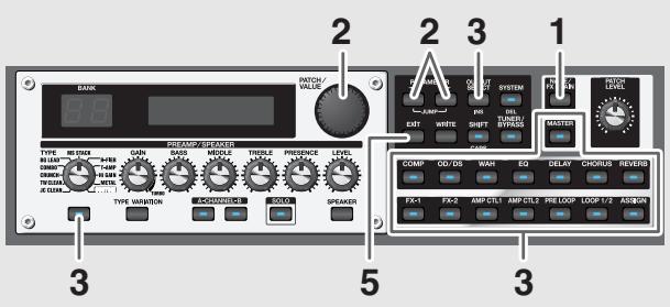 BOSS GT-PRO - Ordre de connexion des effets (effect chain) - 1