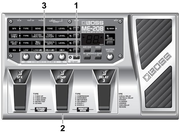 BOSS ME-20B - Création rapide de sons (EZ EDIT) - 1