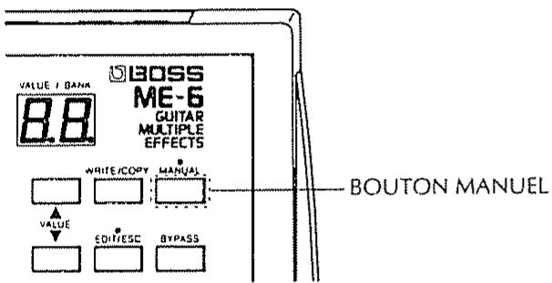 BOSS ME-6 - Utilisation du ME-6 COMME une suite de pedales d'effets — le mode MANUEL - 1