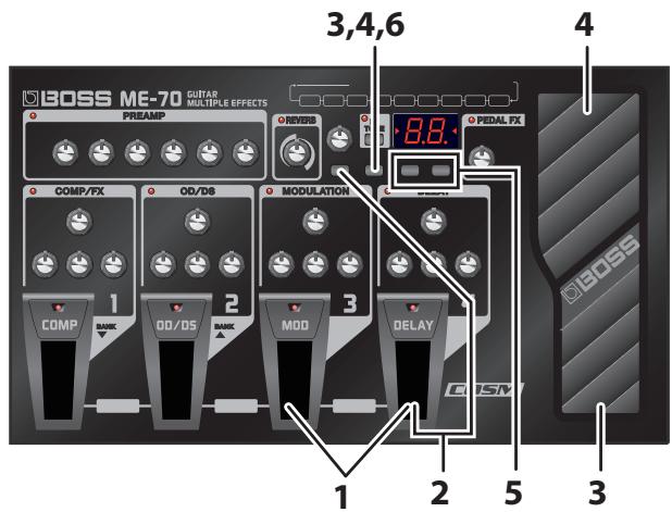 BOSS ME-70 - Adjusting the Expression Pedal - 1