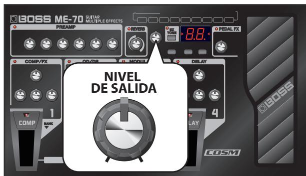 BOSS ME-70 - Ajuste el mando OUTPUT LEVEL. - 1