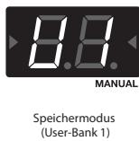 BOSS ME-70 - Wechsel zwischen dem manuellen und dem Speichermodus - 3