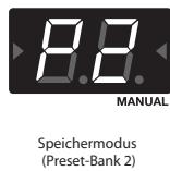 BOSS ME-70 - Wechsel zwischen dem manuellen und dem Speichermodus - 4