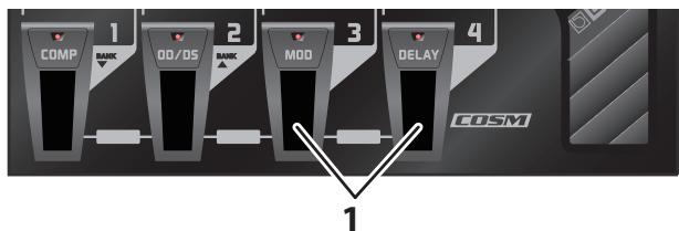 BOSS ME-70 - Passaggio alla modalità Manuale a Memoria e viceversa - 1