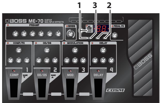 BOSS ME-70 - Sauvegarde d'un patch créé en tant qu'ez tone - 1