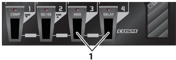 BOSS ME-70 - Changing Between the Manual and Memory Modes - 1