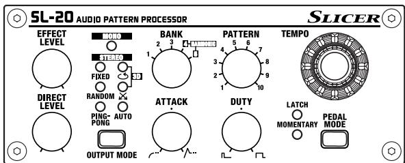 BOSS SL-20 - Relevés de réglages - 8