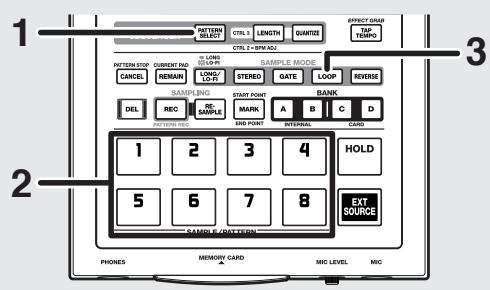 BOSS SP-303 - Reproduction en boucle de phrases (loop playback) / reproduction du son une seule fois (one shot playback) - 1