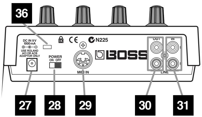 BOSS SP-303 - Pad EXT SOURCE (SOURCE externe) - 1