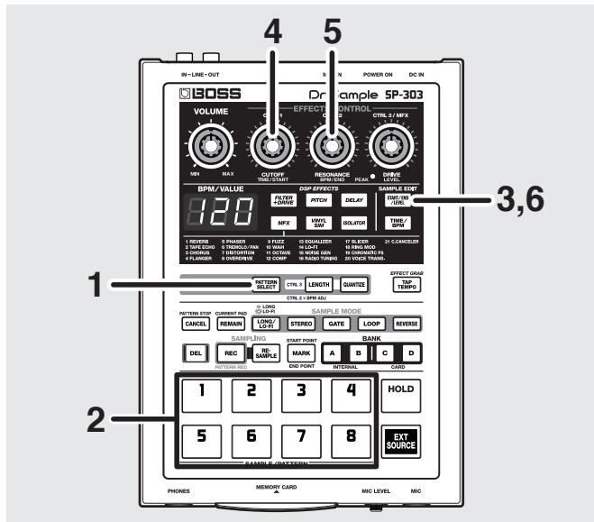 BOSS SP-303 - Réglage fin du point de début et point de fin - 1