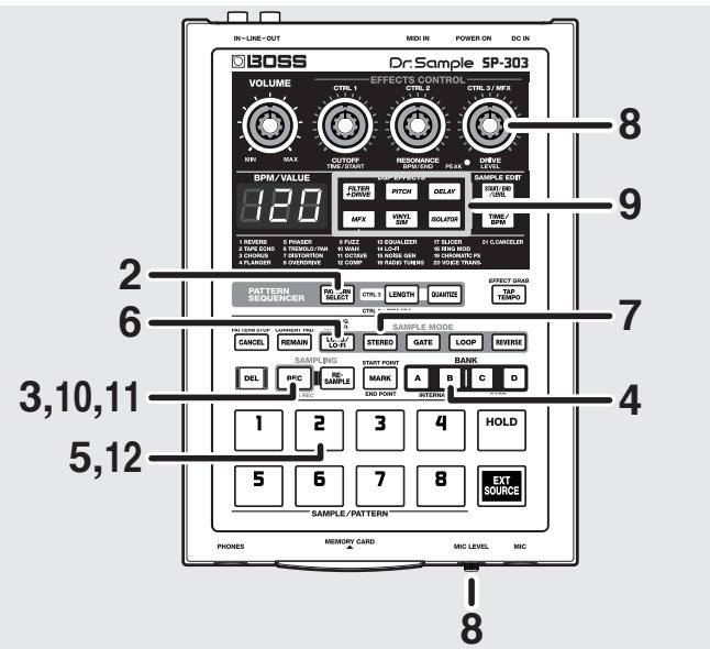 BOSS SP-303 - Sampling depuis un microphone - 1