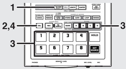 BOSS SP-303 - Sélection et suppression d'un pattern - 1