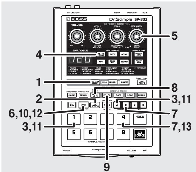 BOSS SP-303 - Faire des samples en y ajoutant des effets (resampling) - 1