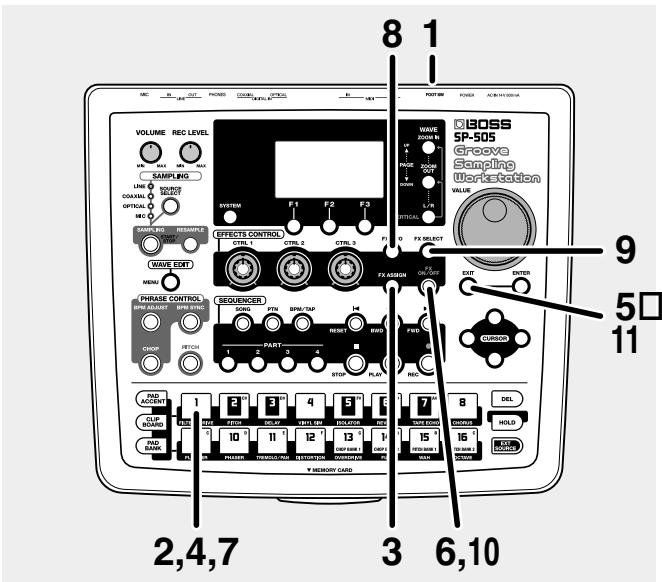 BOSS SP-505 - Ajout d'effets - 1