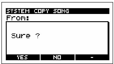 BOSS SP-505 - Chapitre 10. suppression ou copie d'un pattern ou d'un song - 5