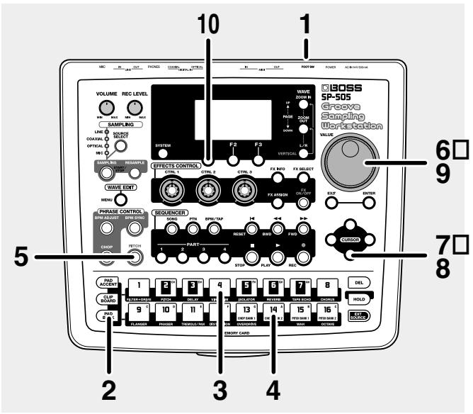 BOSS SP-505 - Jeu d'un même sample à différentes hauteurs (pitch) - 1