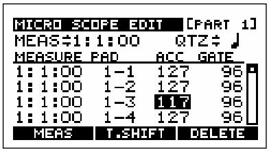 BOSS SP-505 - Changement du numéro de pad (microscope edit) - 1